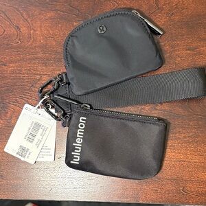 Lululemon Black Dual Pouch Wristlet NWT